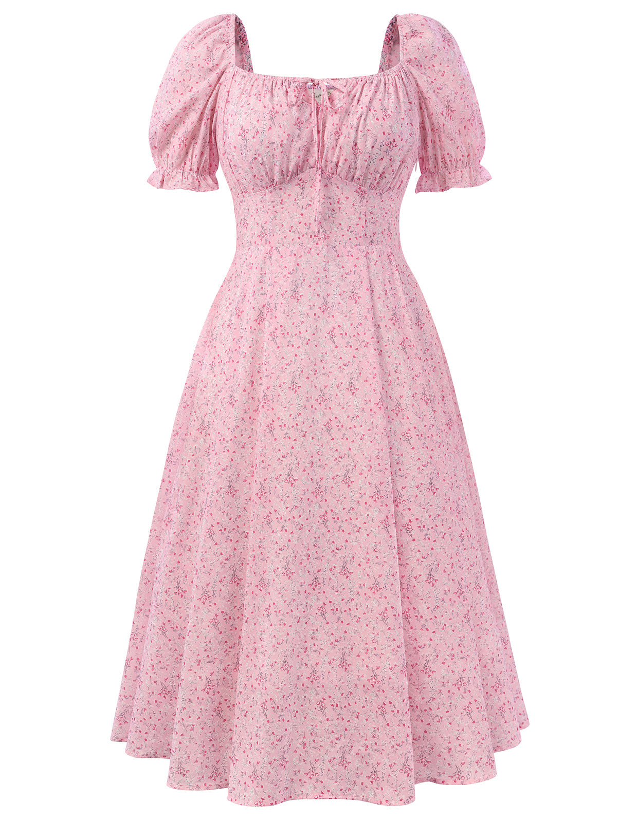 belle poque 2026 Spring Summer Sundress Vintage Cottagecore Dress with Pocket Pink
