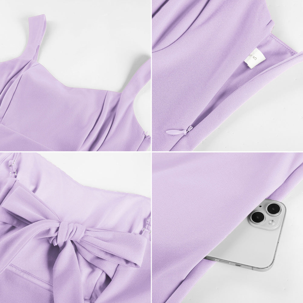 belle poque 2026 Women Graduation Dress with Pockets Short Bow Cocktail Party Dresses