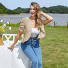 belle poque Spring 2026 Women's Short Sleeve Bolero Shrug Lightweight Cardigan