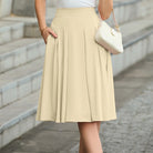 belle poque 2026 Women Spring Summer Vintage Chiffon Flared A-Line Skirt