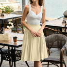 belle poque 2026 Women Spring Summer Vintage Chiffon Flared A-Line Skirt