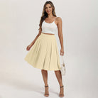 belle poque 2026 Women Spring Summer Vintage Chiffon Flared A-Line Skirt