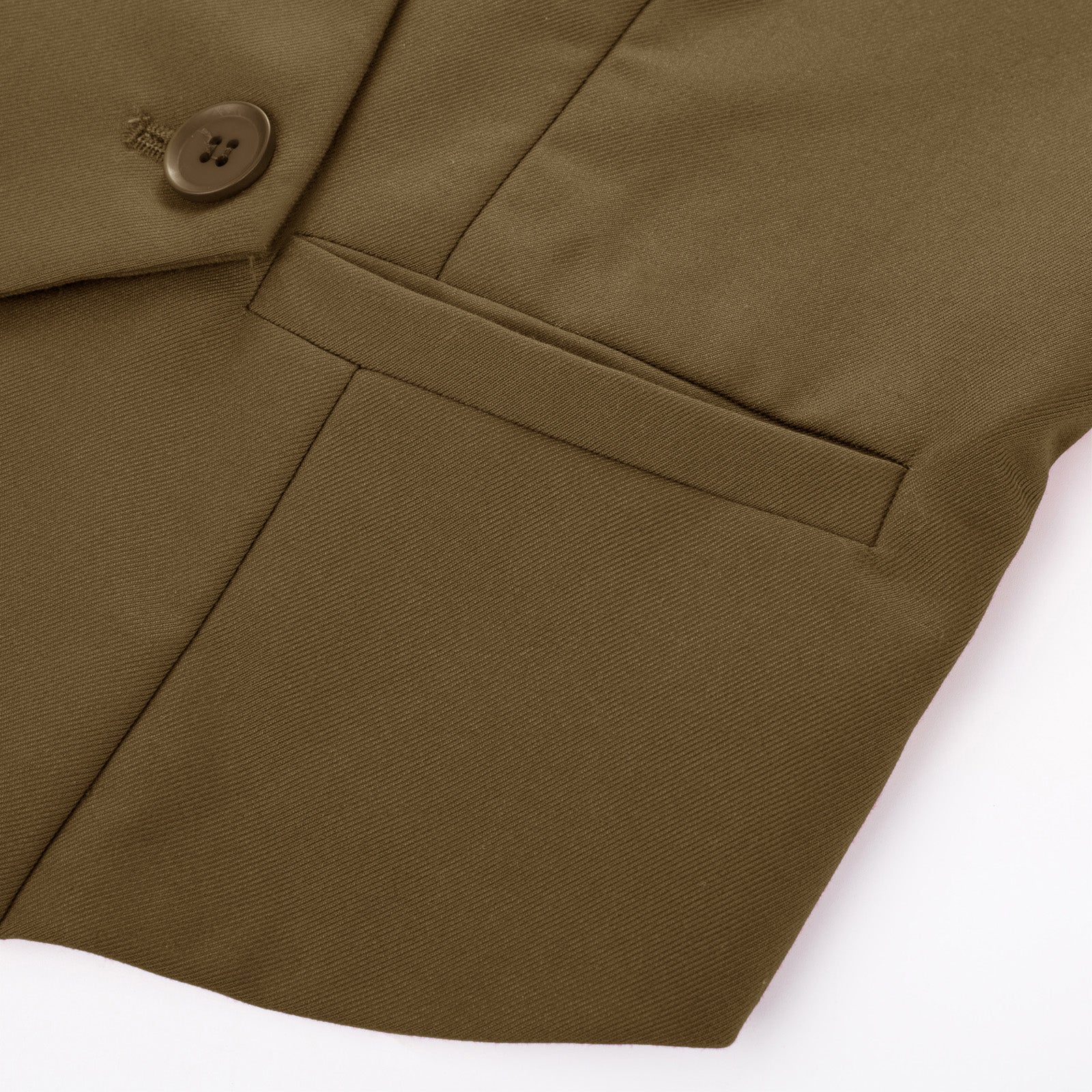 belle poque Vintage Oblique Placket Vest Coat V-Neck Handkerchief Hem Waistcoat