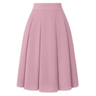 belle poque 2026 Women Spring Summer Vintage Chiffon Flared A-Line Skirt Dark Pink