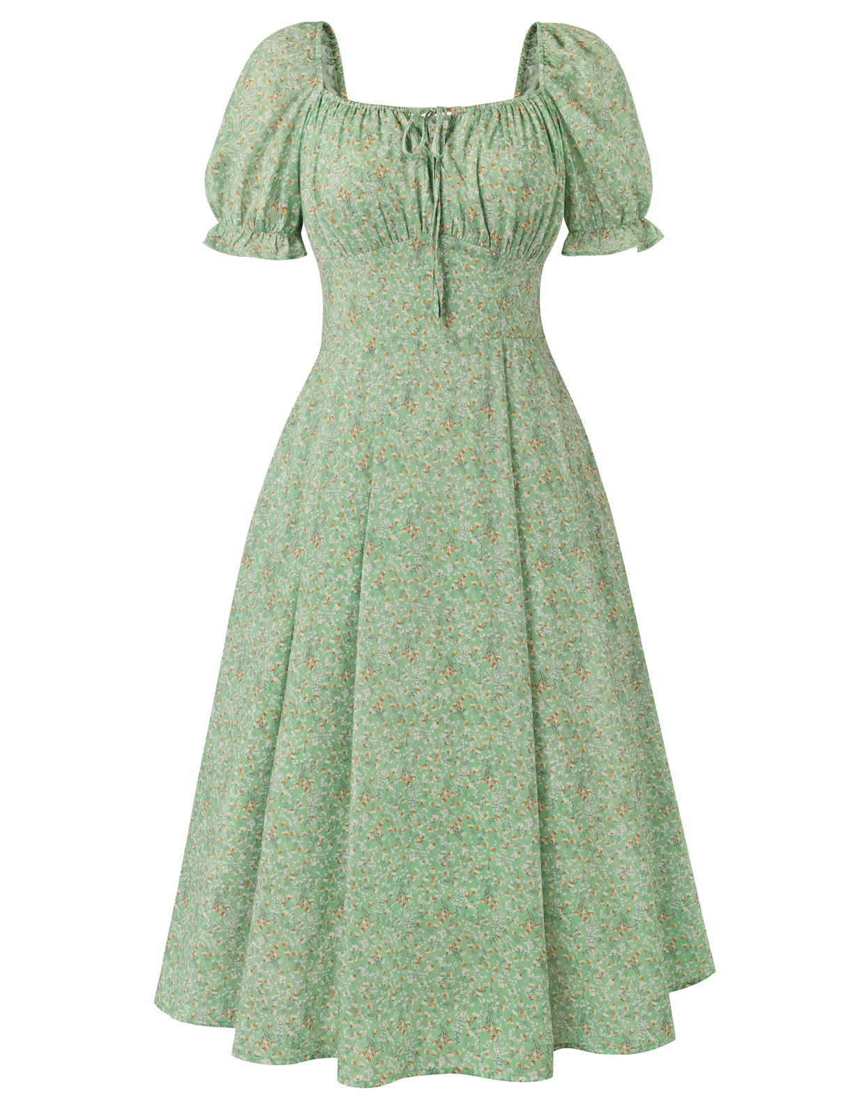 belle poque 2026 Spring Summer Sundress Vintage Cottagecore Dress with Pocket Green