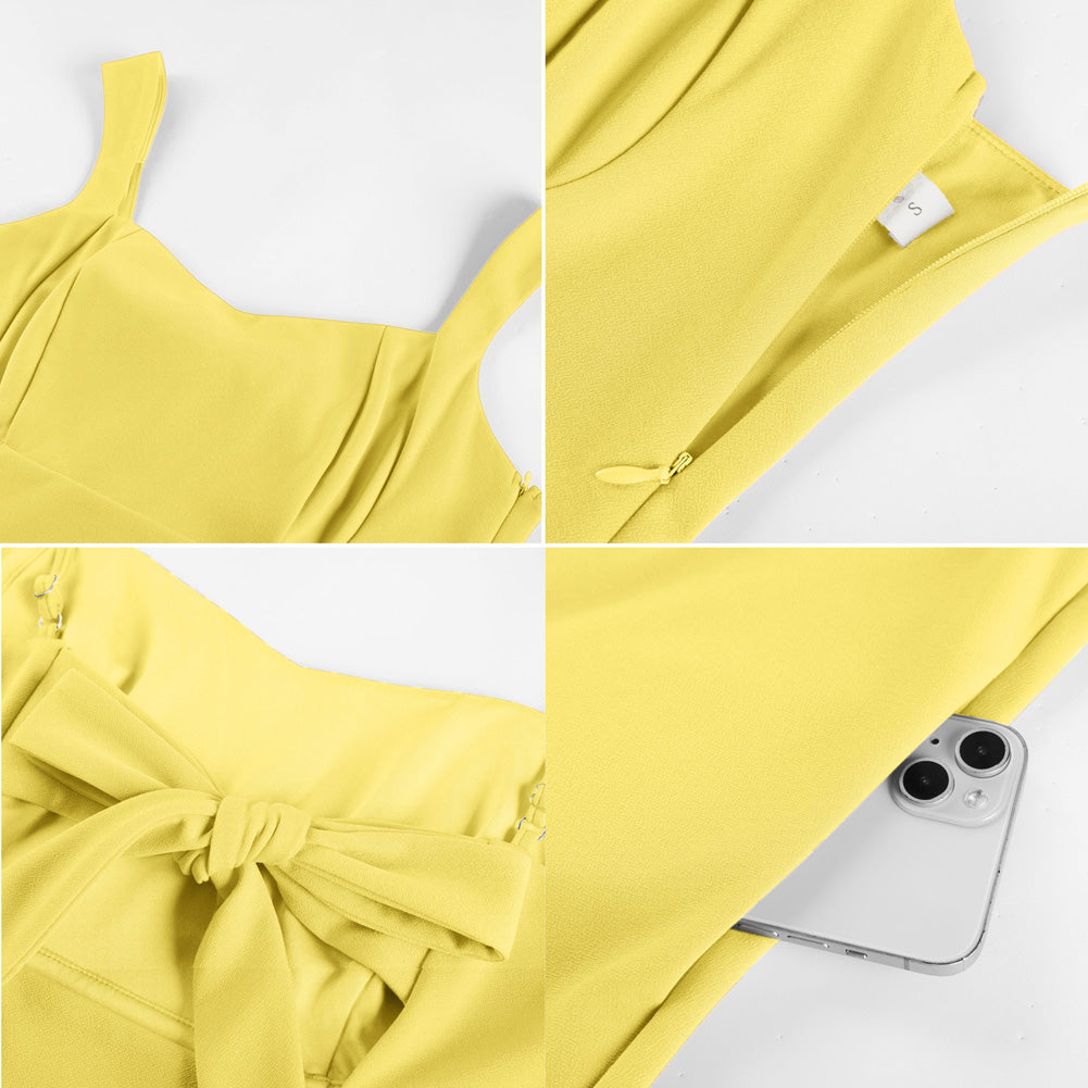 belle poque 2026 Women Graduation Dress with Pockets Short Bow Cocktail Party Dresses