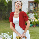 belle poque Spring 2026 Women's Short Sleeve Bolero Shrug Lightweight Cardigan