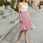 belle poque 2026 Women Spring Summer Vintage Chiffon Flared A-Line Skirt