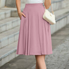 belle poque 2026 Women Spring Summer Vintage Chiffon Flared A-Line Skirt