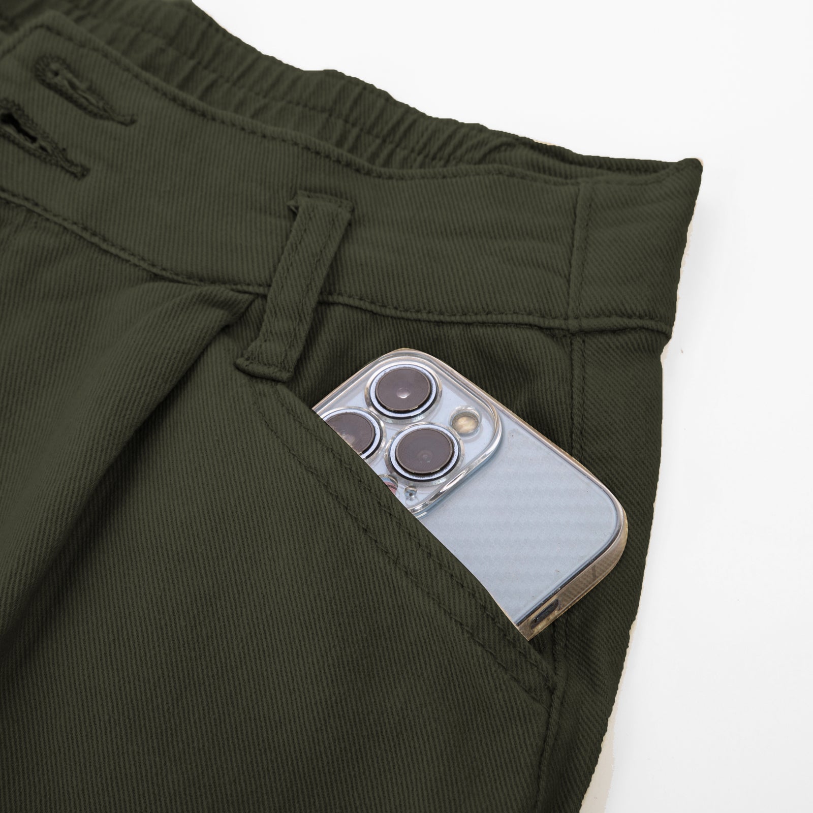 belle poque Bermuda Shorts Elastic Waist Wide Leg Shorts with Pockets & Belts