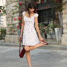belle poque Mini Floral Dress 2026 Cap Sleeve Flowy Date Short Cute Dress