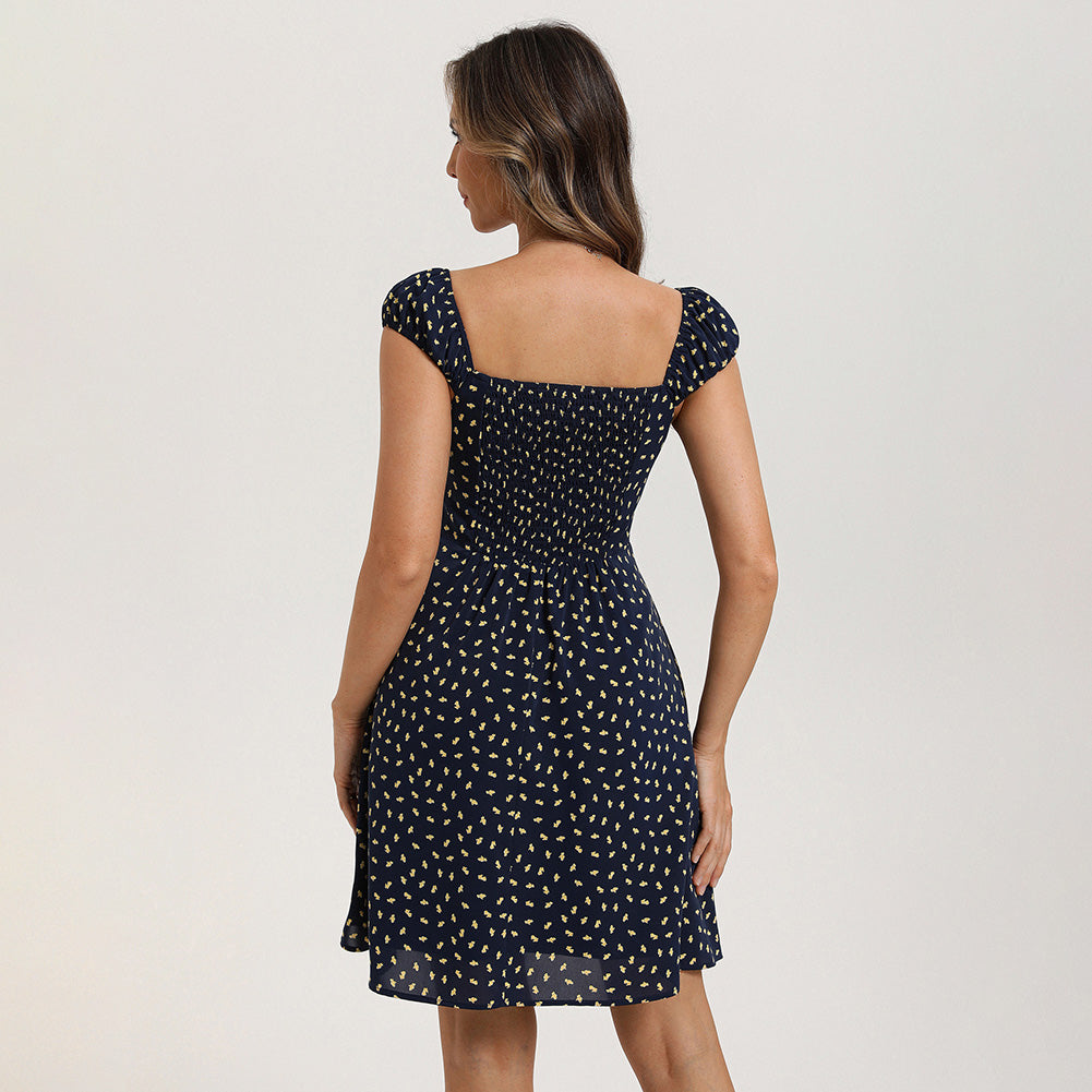 belle poque Mini Floral Dress 2026 Cap Sleeve Flowy Date Short Cute Dress