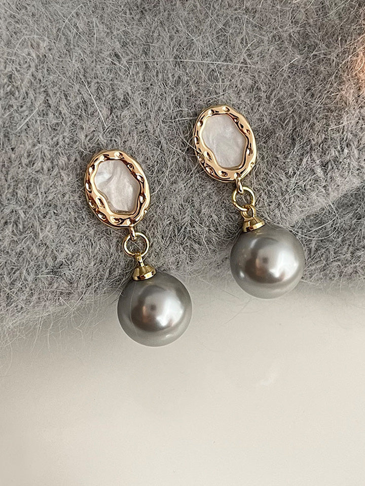 belle poque Vintage Classic Pearl Pendant Earrings for Wedding 1