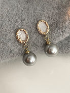 belle poque Vintage Classic Pearl Pendant Earrings for Wedding 1