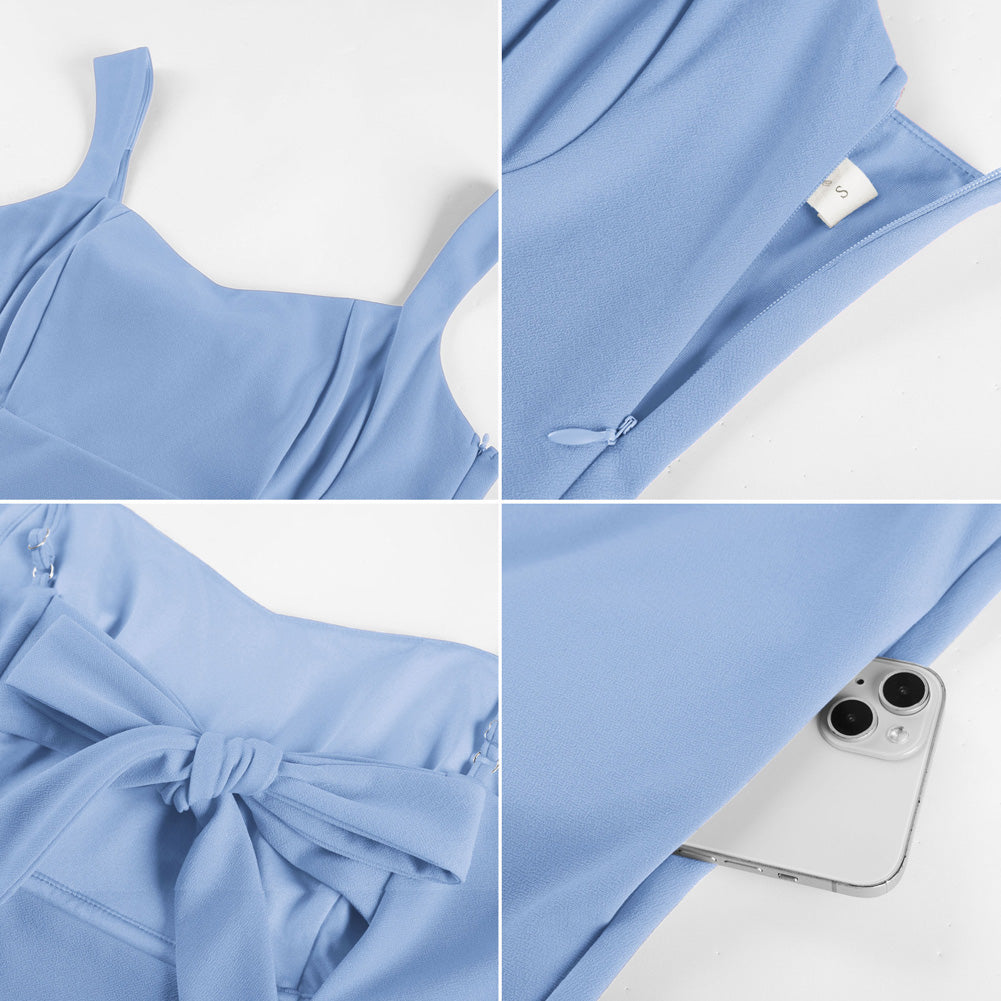 belle poque 2026 Women Graduation Dress with Pockets Short Bow Cocktail Party Dresses