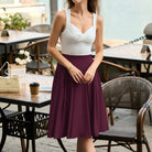 belle poque 2026 Women Spring Summer Vintage Chiffon Flared A-Line Skirt