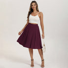 belle poque 2026 Women Spring Summer Vintage Chiffon Flared A-Line Skirt