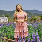 belle poque Vintage Dress 2026 Summer Layered Tiered Ruffle Swing Midi Dress