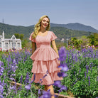 belle poque Vintage Dress 2026 Summer Layered Tiered Ruffle Swing Midi Dress