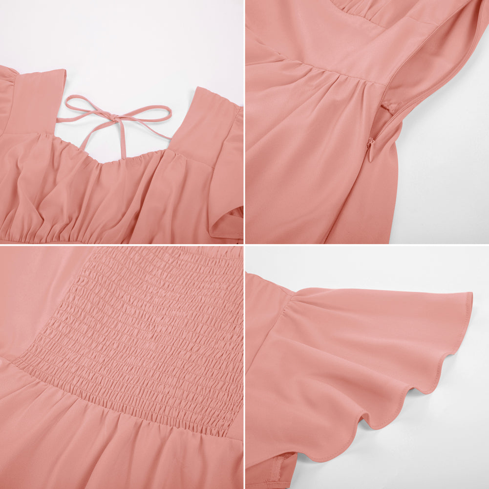 belle poque Vintage Dress 2026 Summer Layered Tiered Ruffle Swing Midi Dress