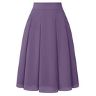 belle poque 2026 Women Spring Summer Vintage Chiffon Flared A-Line Skirt Purple