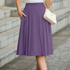 belle poque 2026 Women Spring Summer Vintage Chiffon Flared A-Line Skirt
