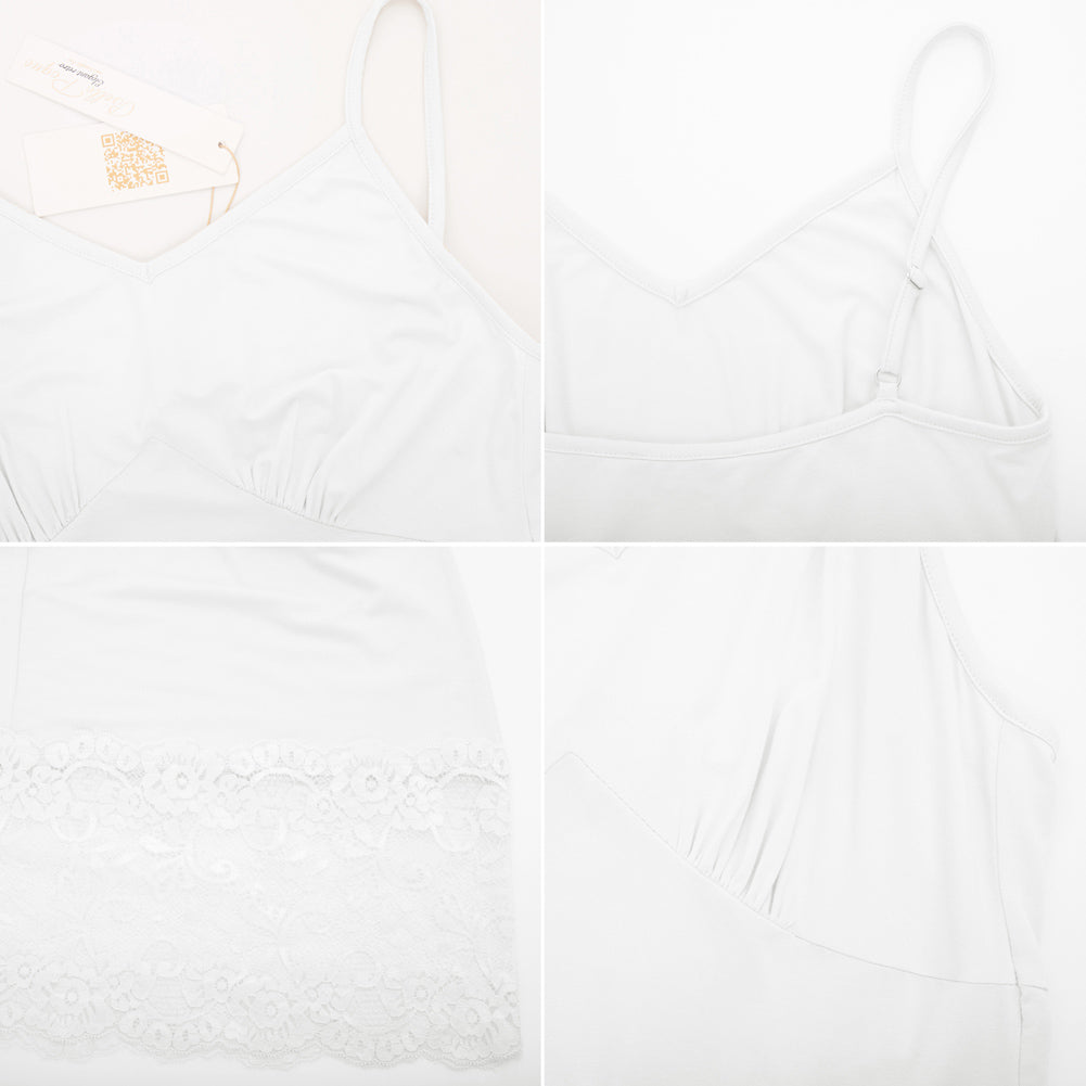 belle poque Lace Full Slips for Women Under Dresses Simple Dress Sleep Cami Dress