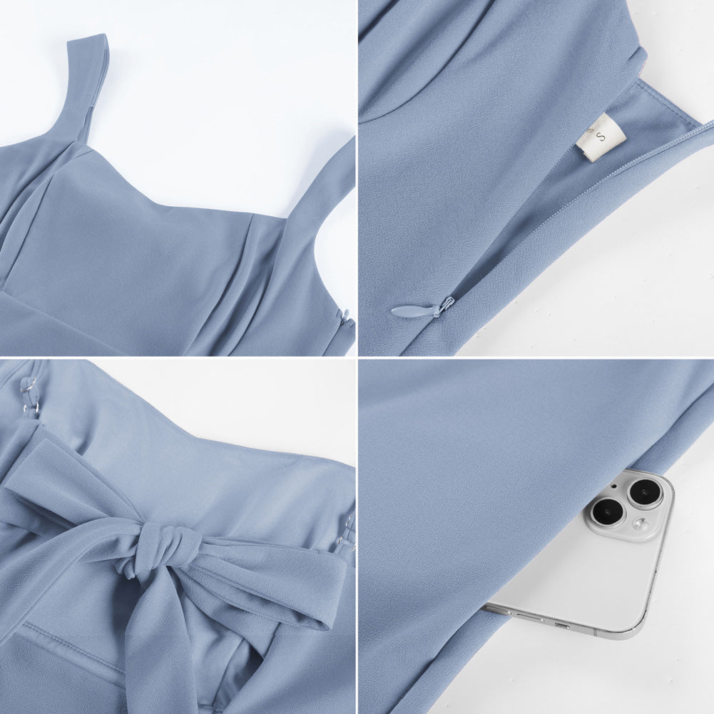 belle poque 2026 Women Graduation Dress with Pockets Short Bow Cocktail Party Dresses
