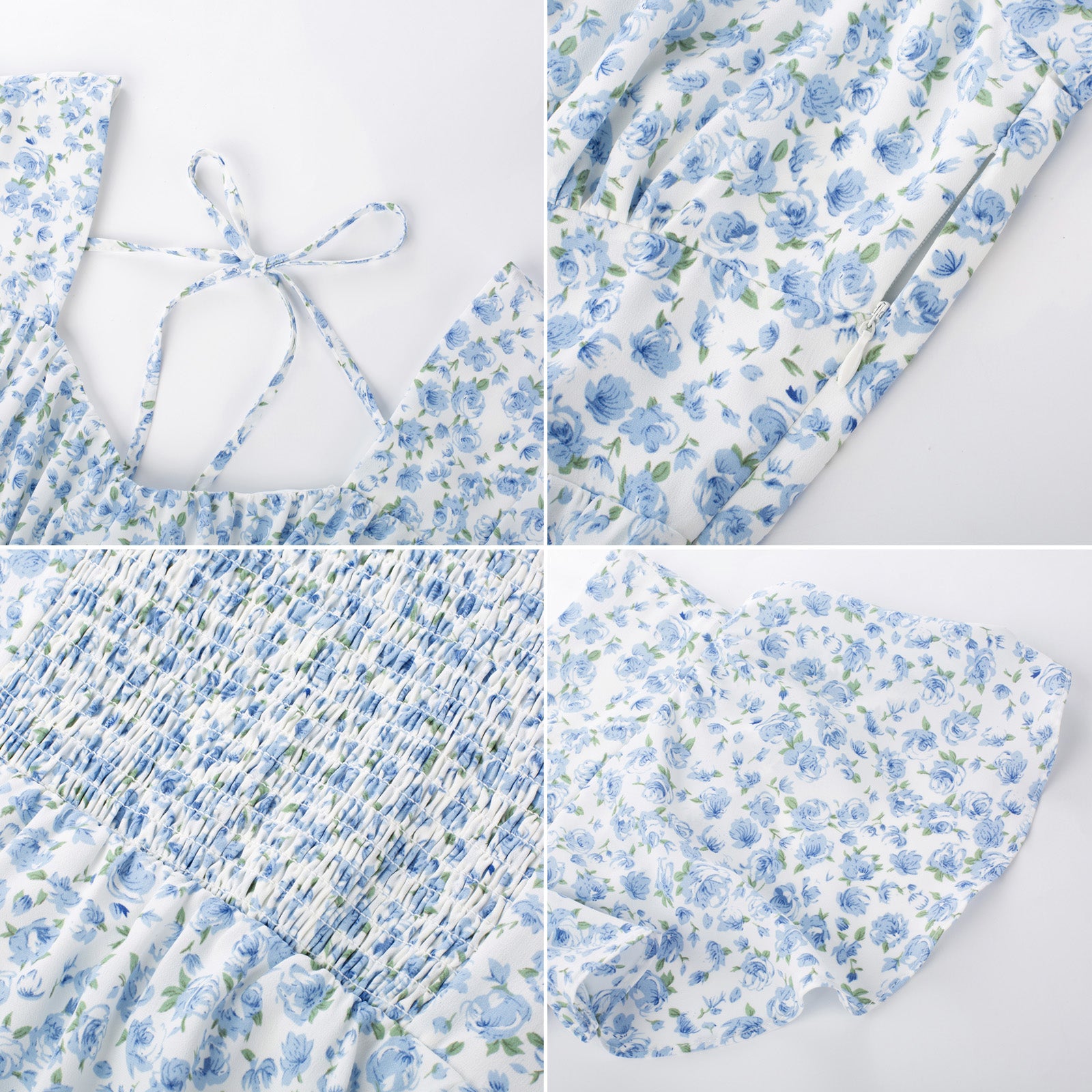 belle poque Floral Print Square Neck Tiered Ruffle Dress 2023 Summer Vintage A-line Swing Midi Dress