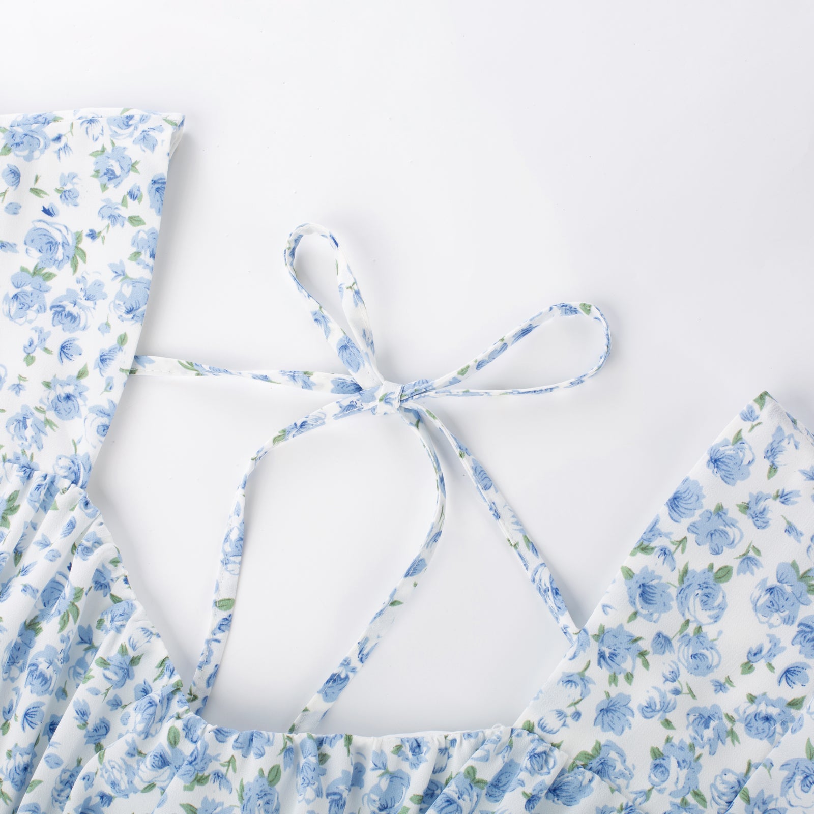 belle poque Floral Print Square Neck Tiered Ruffle Dress 2023 Summer Vintage A-line Swing Midi Dress