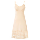 belle poque Lace Full Slips for Women Under Dresses Simple Dress Sleep Cami Dress Apricot