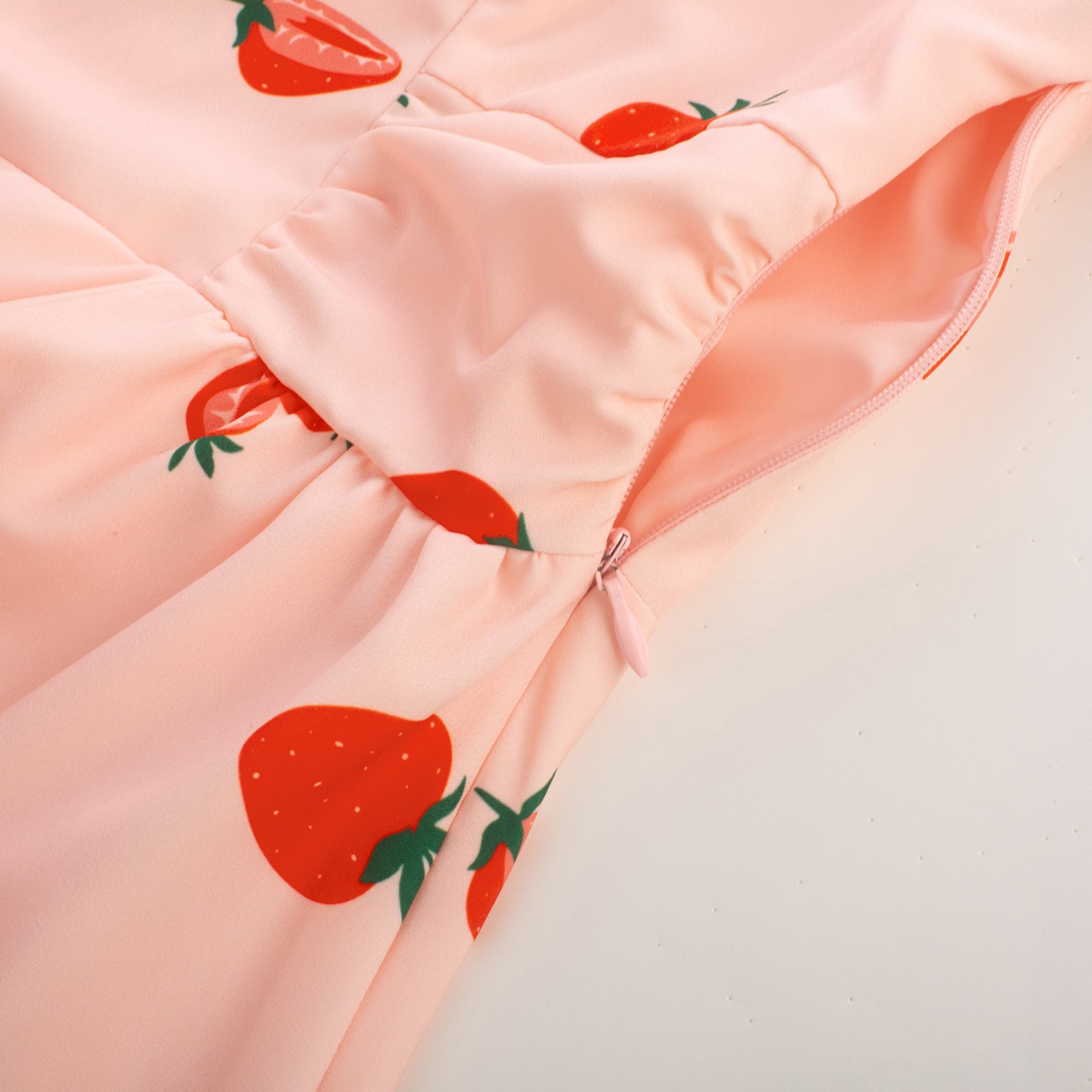 belle poque Vintage Daisy Flower Print Cottagecore Cocktail Dresses Square Neck Puff Sleeve Dress with Pockets