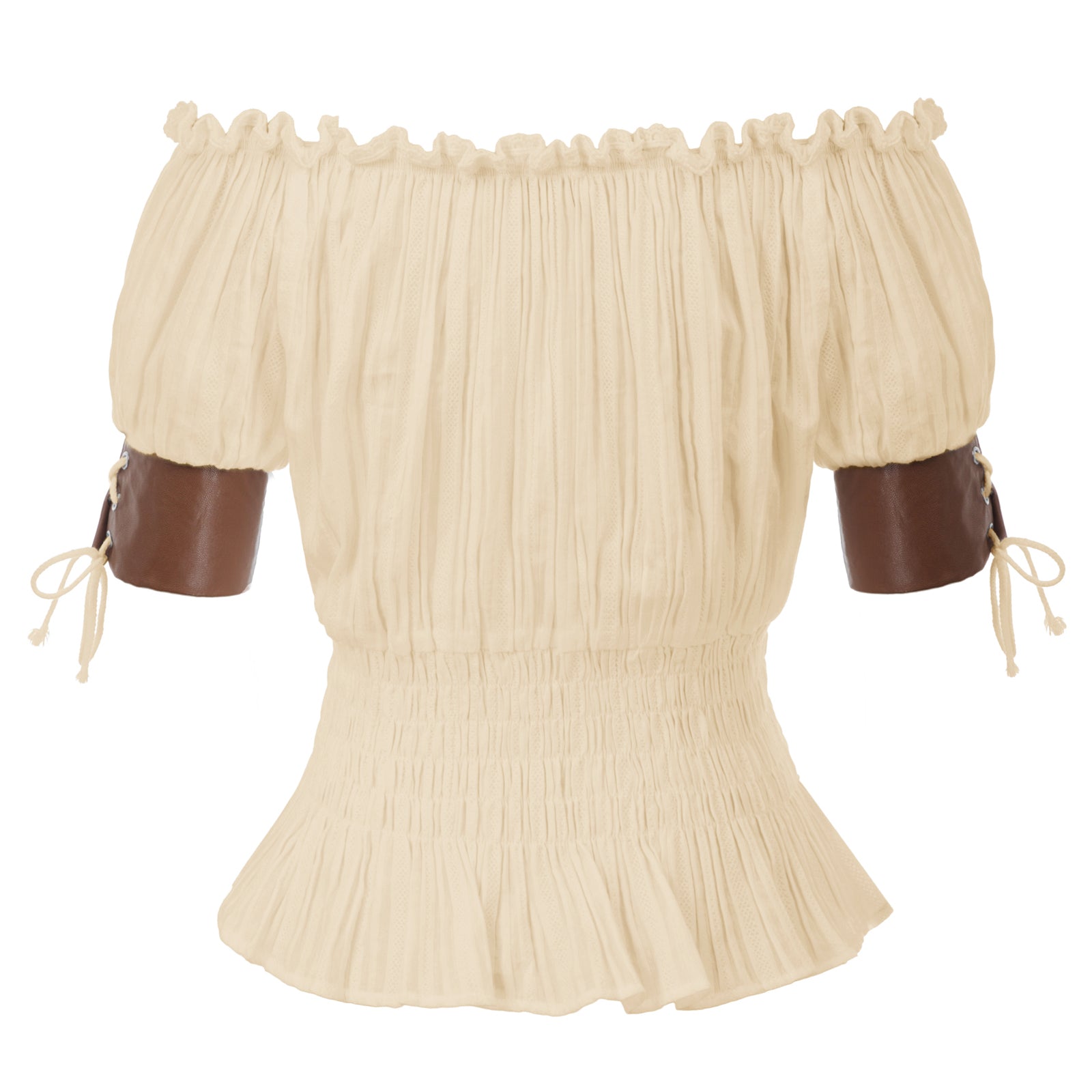 belle poque Steampunk Victorian Half Sleeve Boho Off Shoulder Pirate Tops