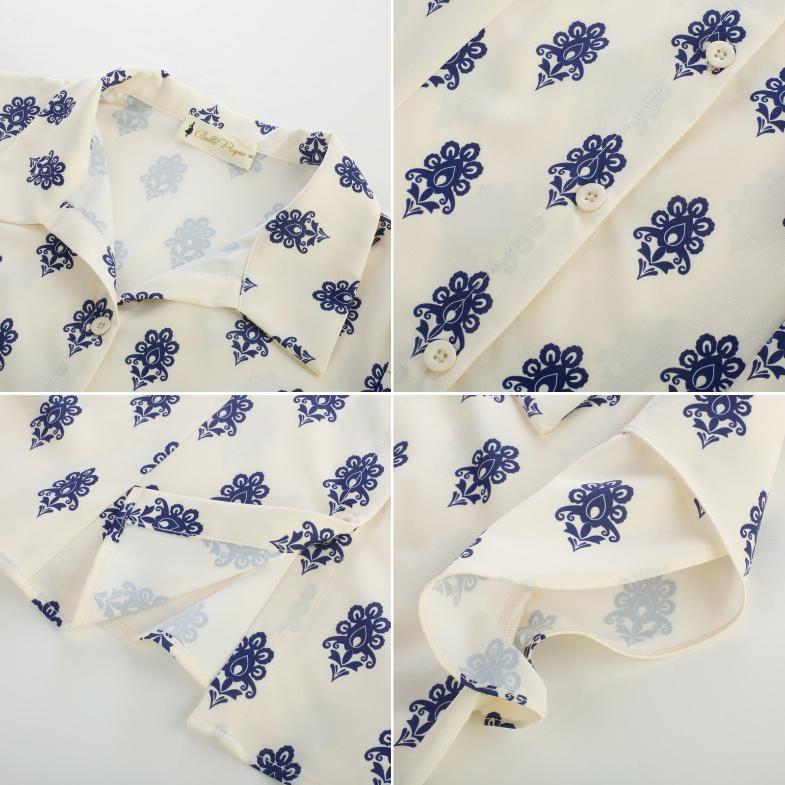 belle poque Business Casual Shirts Tops Summer Button Blouse for Women