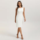 belle poque Womens Bodycon Dress Boat Neck Dress Business Casual Work Dresses