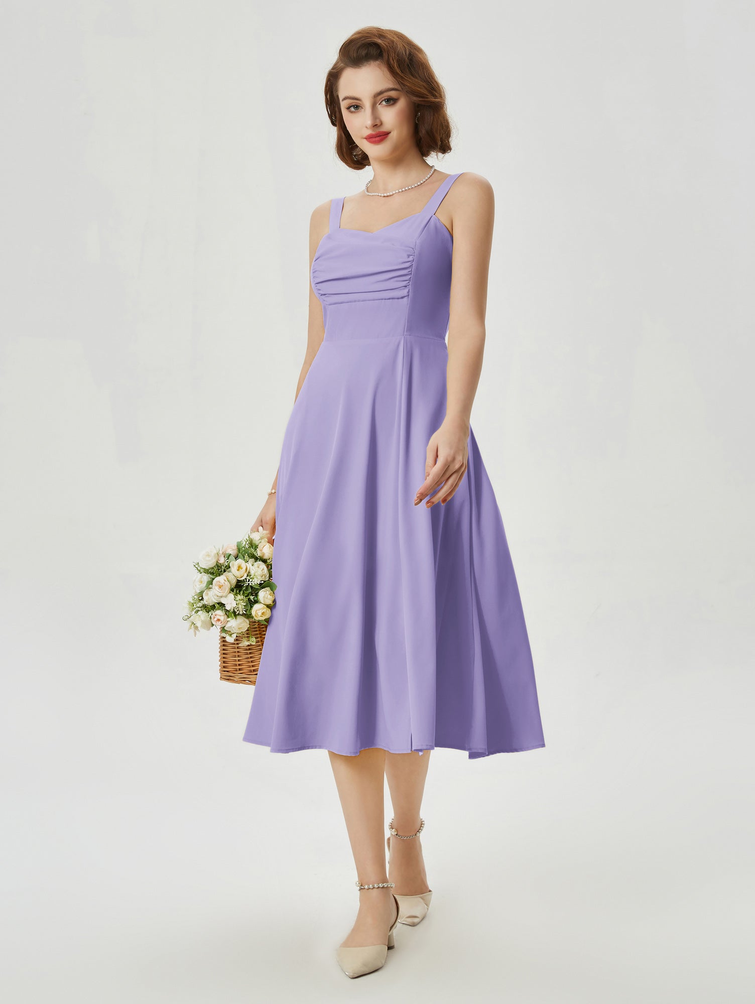 belle poque Vintage 1950s Cocktail Dress Ruched Slit A Line Swing Dress with Pockets