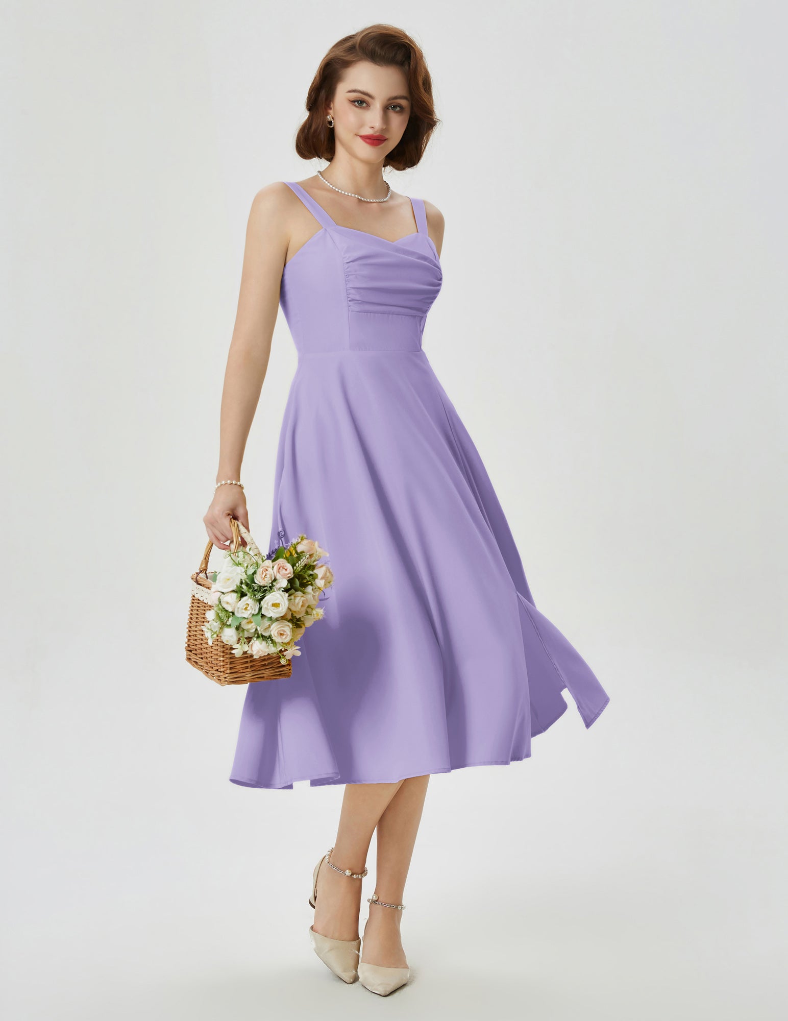 belle poque Vintage 1950s Cocktail Dress Ruched Slit A Line Swing Dress with Pockets