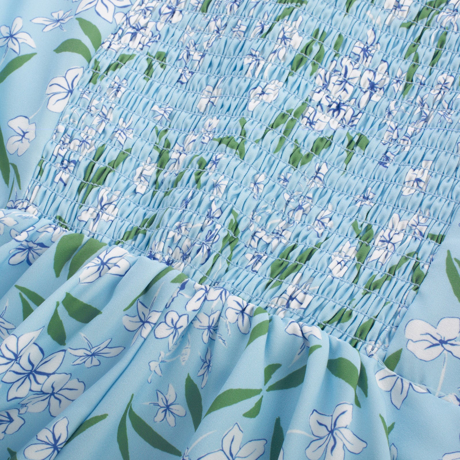 belle poque Vintage Daisy Flower Print Cottagecore Cocktail Dresses Square Neck Puff Sleeve Dress with Pockets