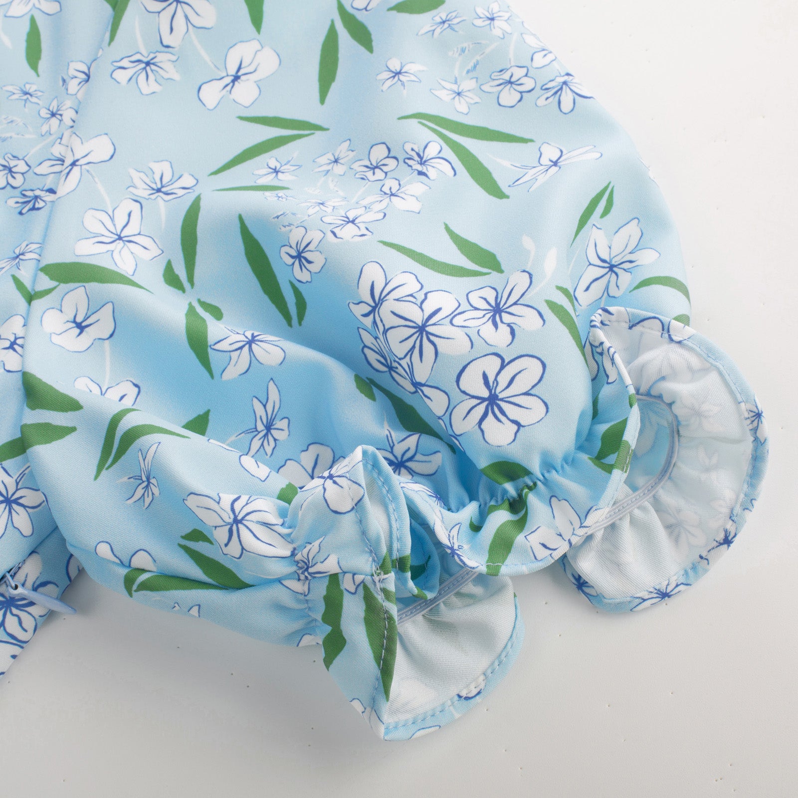 belle poque Vintage Daisy Flower Print Cottagecore Cocktail Dresses Square Neck Puff Sleeve Dress with Pockets