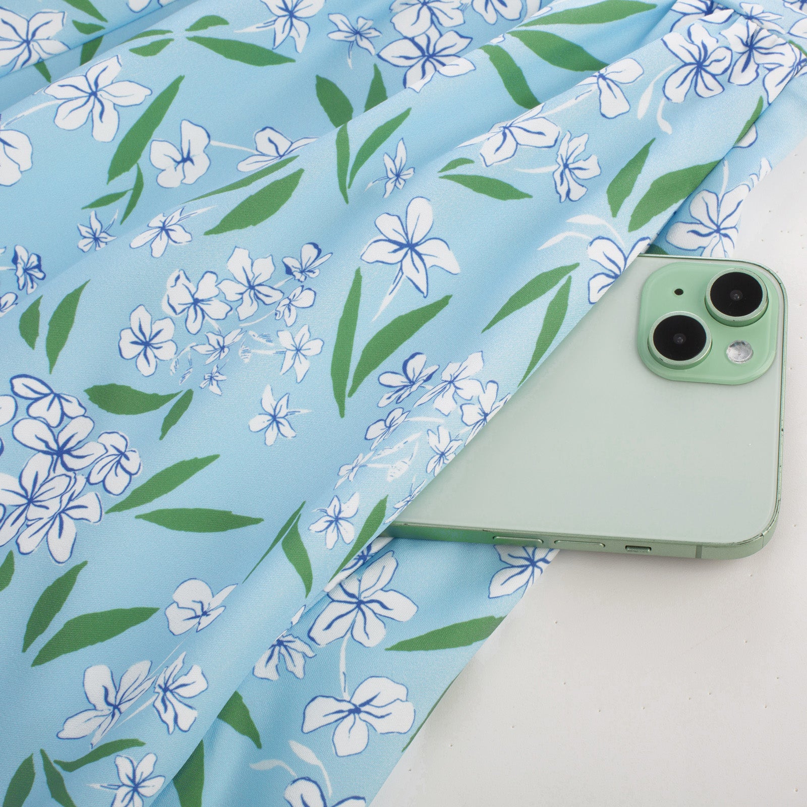 belle poque Vintage Daisy Flower Print Cottagecore Cocktail Dresses Square Neck Puff Sleeve Dress with Pockets