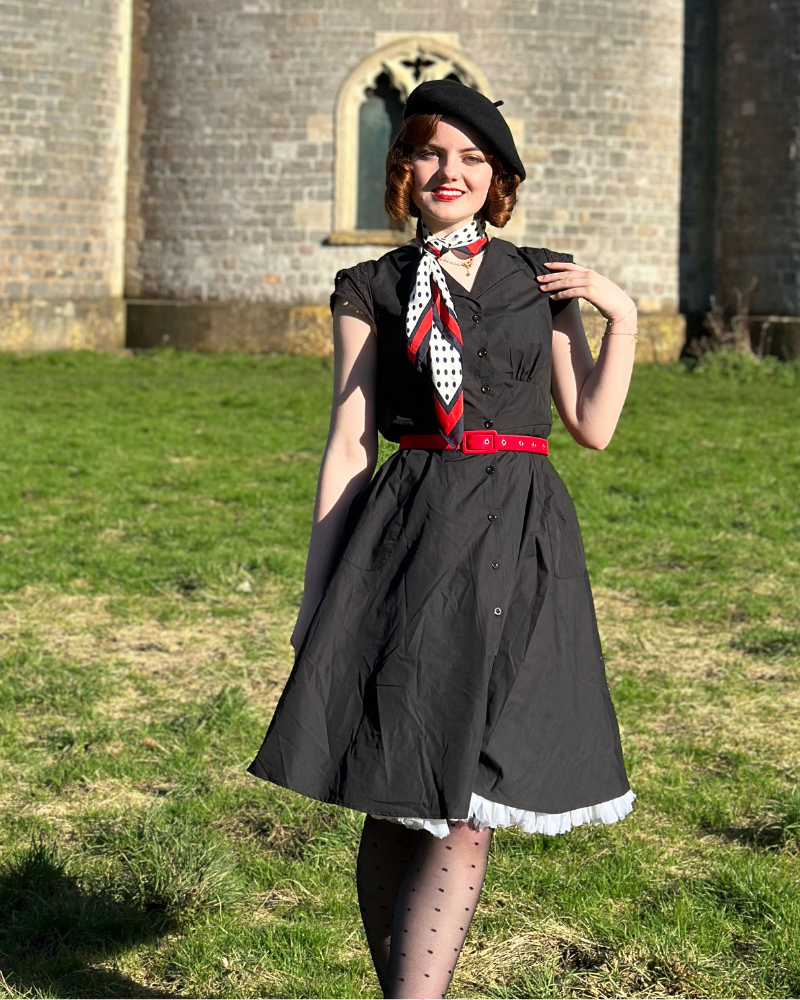 Vintage Midi Skirt 1940s 1940s Vintage Dress Collar V Neck Button