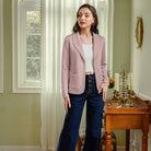 belle poque Vintage Cardigan Sweater Blazer V Neck Shawl Lapel Collar with Pockets