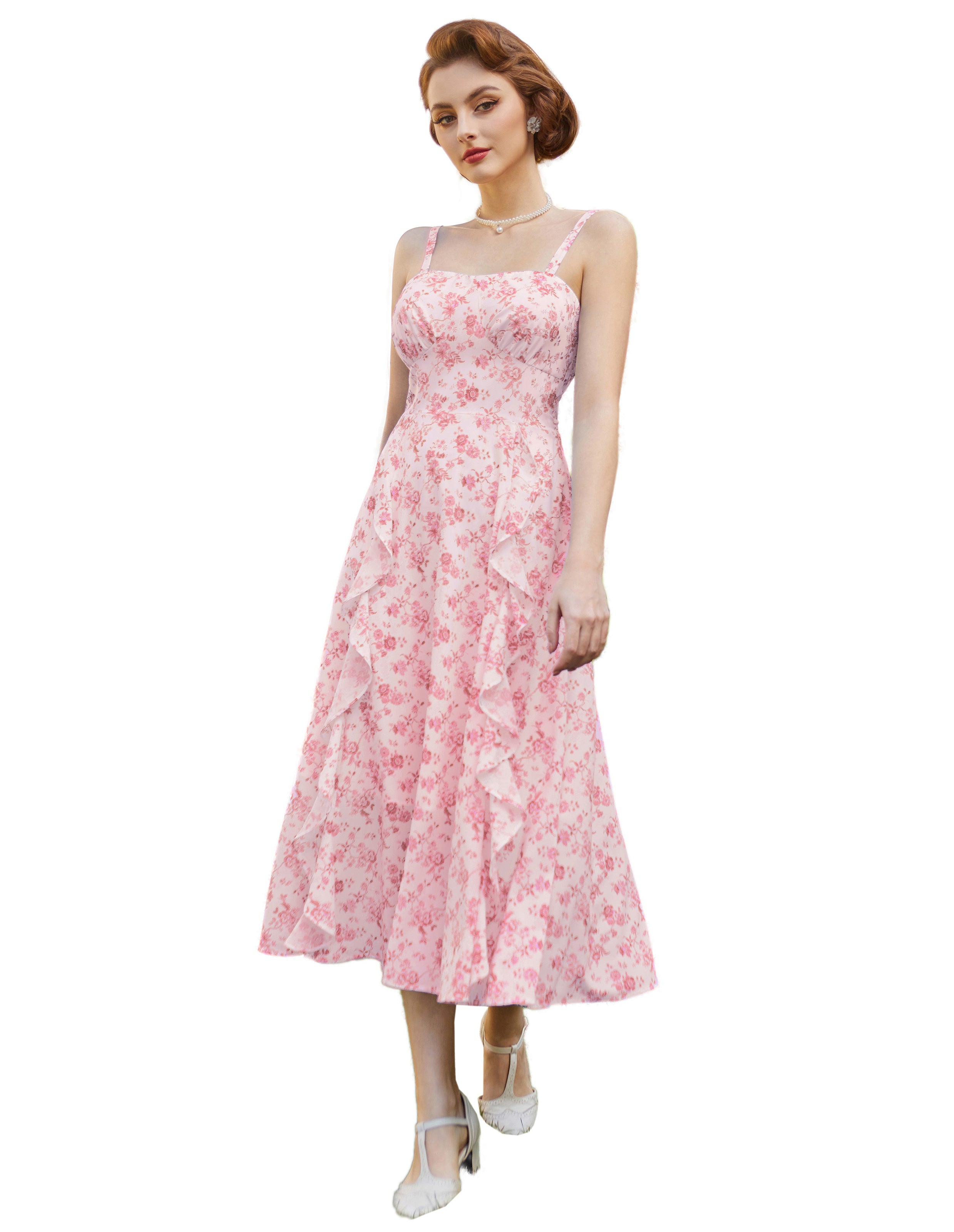 belle poque Sun Slip Dresses for Women Boho Maxi Dresses Casual Spaghetti Ruffle Dress