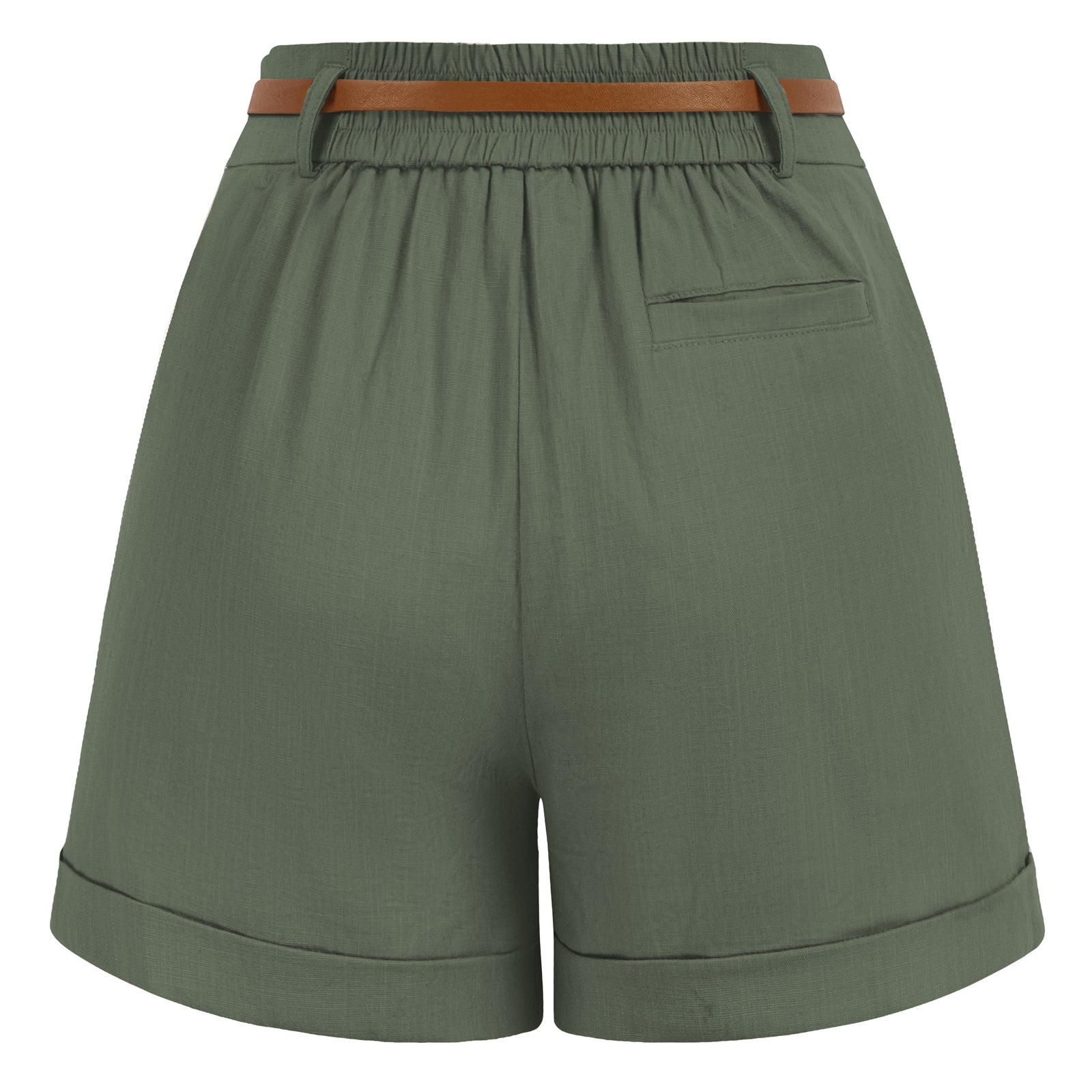 belle poque Women Bermuda Shorts with Pockets & Belts