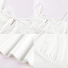 belle poque 2026 Summer Women's Tie Front Spaghetti Strap Top Sexy Cutout Crop Tank Top