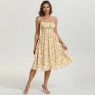 belle poque Floral Dress for Women Midi Sundress 2026 Summer Spring Casual Dresses with Pockets