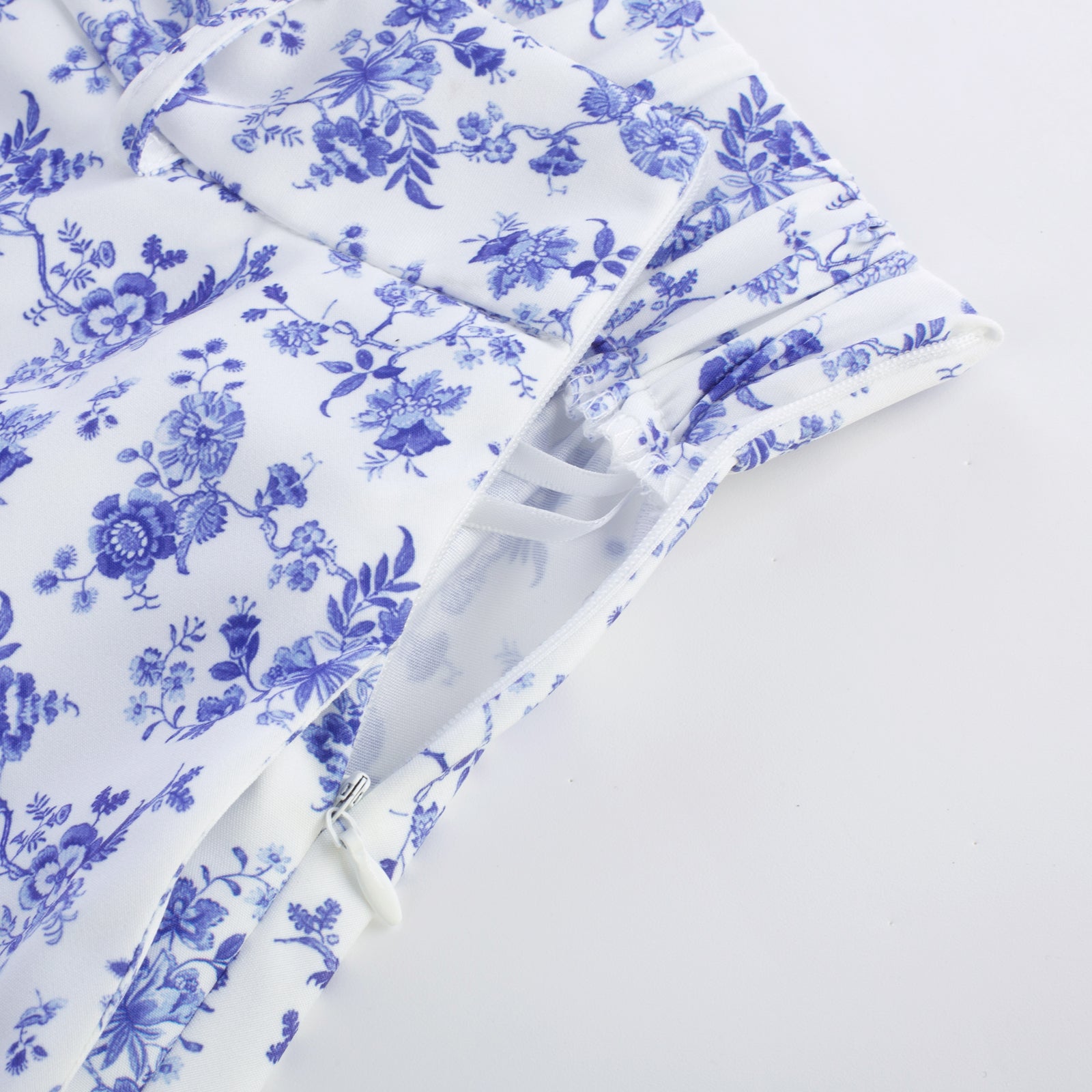 belle poque Swing Skirt with Belt Elastic High Waist Buttons Decorated Skirt