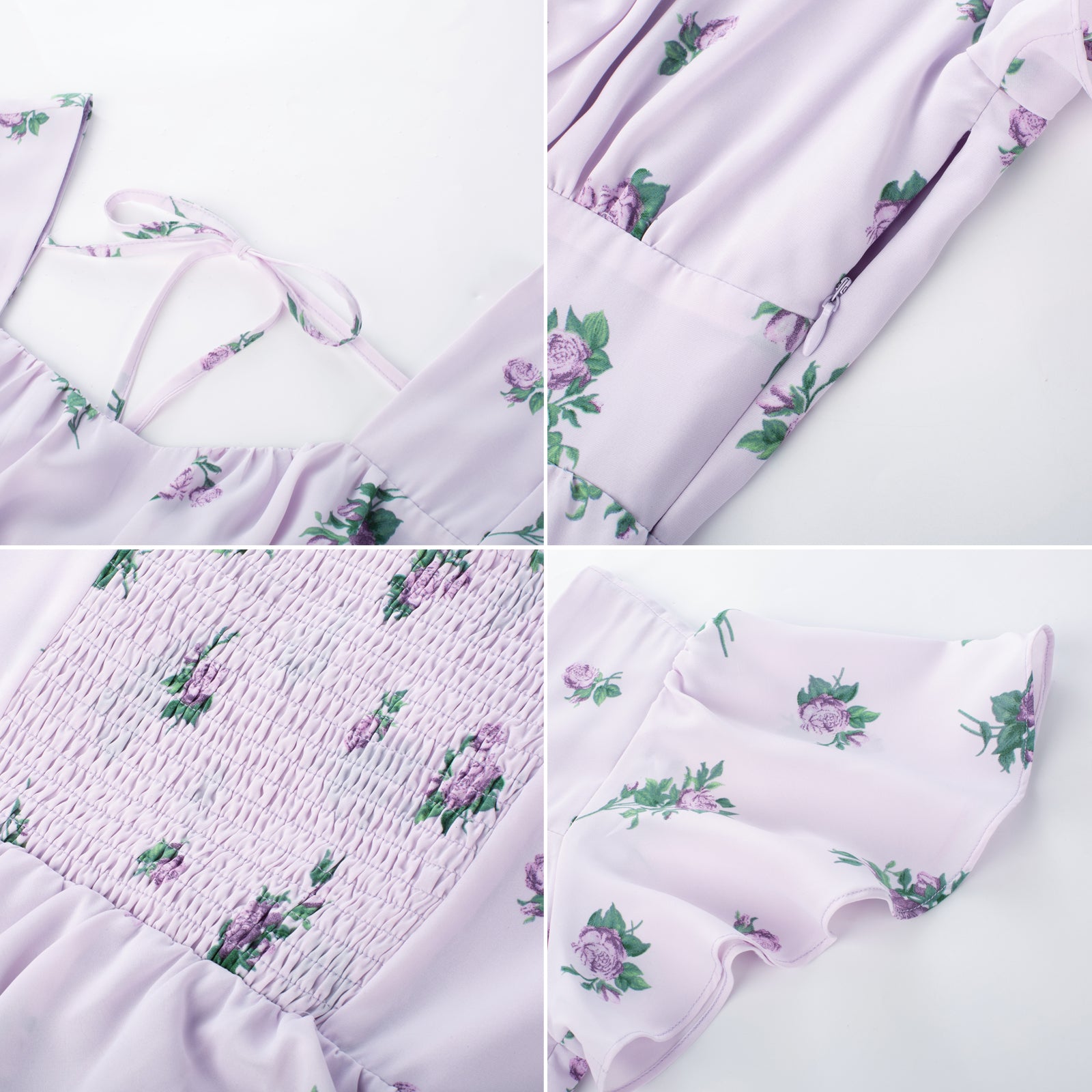 belle poque Floral Print Square Neck Tiered Ruffle Dress 2023 Summer Vintage A-line Swing Midi Dress