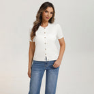 belle poque 2026 Spring Short Sleeve Cardigan Sweater Lightweight Button Up Cardigan