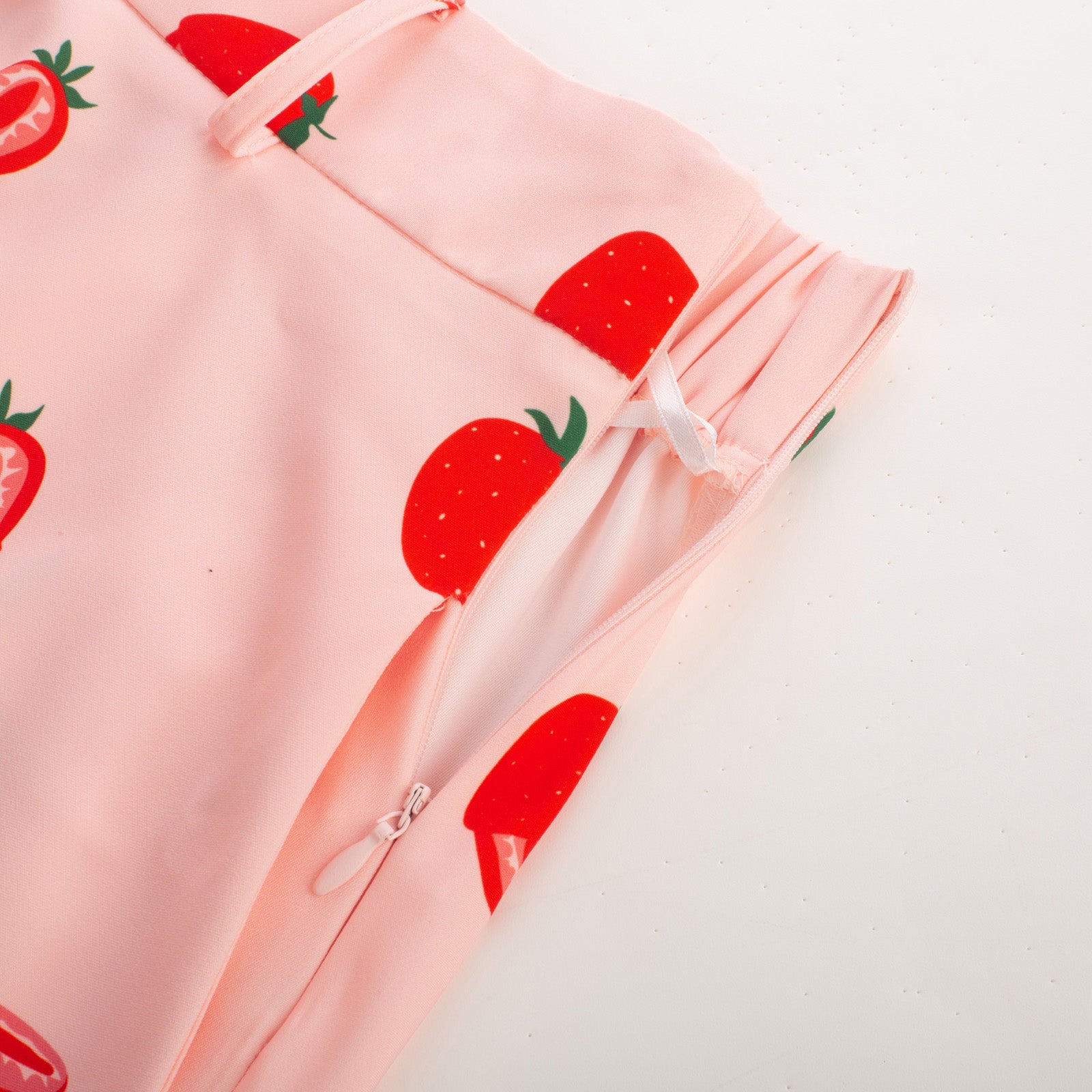 belle poque Swing Skirt with Belt Elastic High Waist Buttons Decorated Skirt